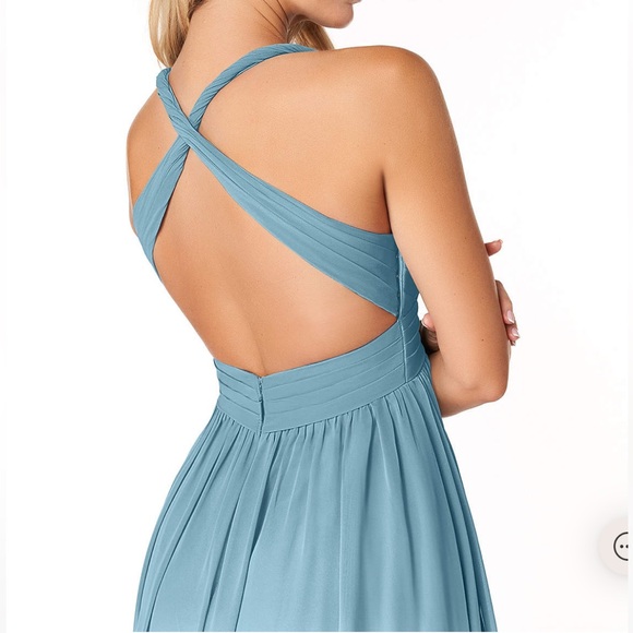 Azazie Ashia bridesmaid dress MOODY BLUE - Picture 6 of 9